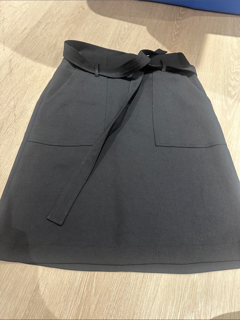 Wilfred Black Midi Skirt with Self Tie Belt